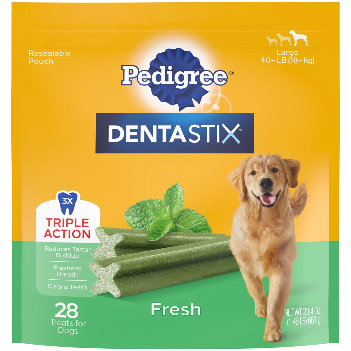 Dentastix Fresh Breath Fresh Flavor Dental Bones for Large Dogs, 28-Count, 474-442-15 1 Dentastix Fresh Breath Fresh Flavor Dental Bones for Large Dogs, 28-Count, 474-442-15