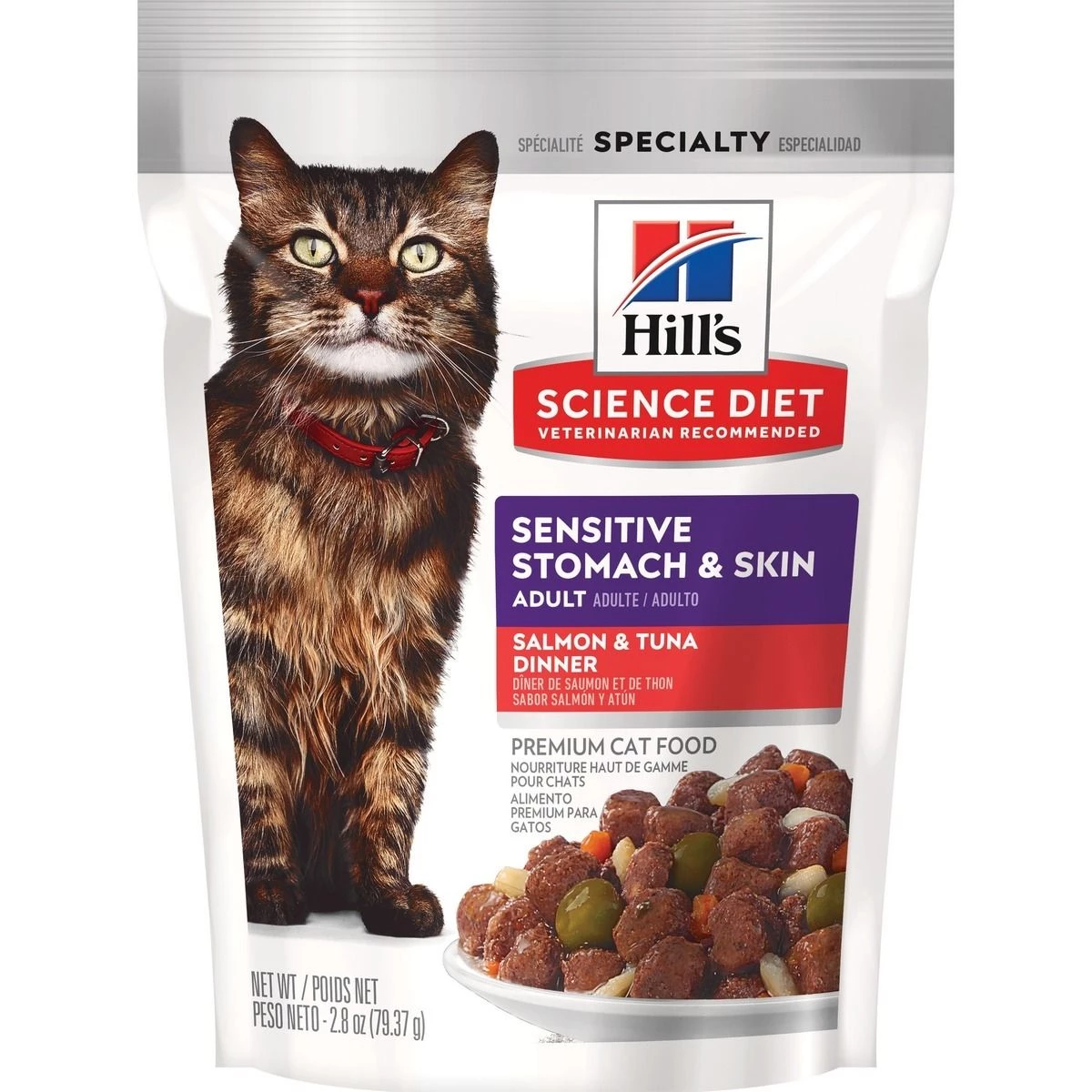 Hill's Science Diet Adult Sensitive Stomach & Skin, Salmon & Tuna, 606336, 2.8 OZ Bag 1 Hill's Science Diet Adult Sensitive Stomach & Skin, Salmon & Tuna, 606336, 2.8 OZ Bag