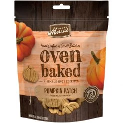 Merrick Oven Baked Dog Treats, Pumpkin Patch with Real Pumpkin, 8763079, 11 OZ Bag