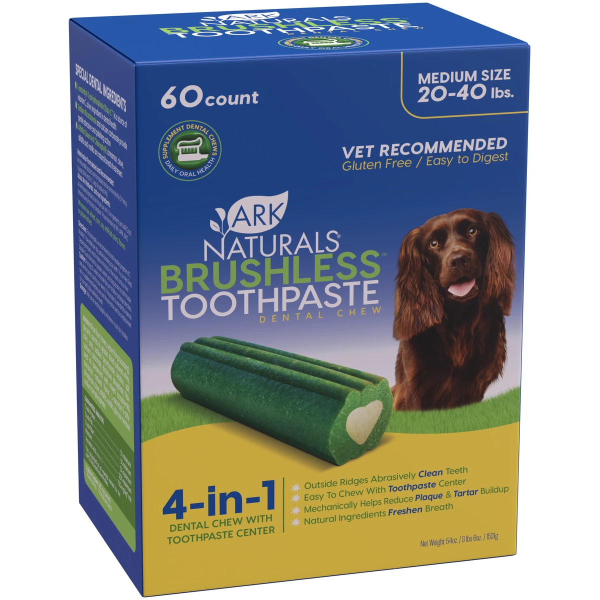 Ark Naturals Value Pack Brushless Toothpaste Medium Size Dog, 60-Pack, 41001 1 Ark Naturals Value Pack Brushless Toothpaste Medium Size Dog, 60-Pack, 41001