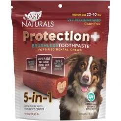 Ark Naturals Protection+ Brushless Toothpaste Medium Size Dog, 45001, 18 OZ Bag